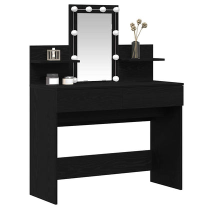 Sminkbord Svart Ek 100 x 40 x 130 cm