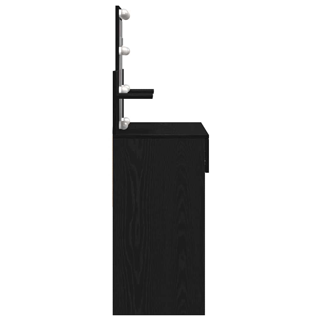 Sminkbord Svart Ek 100 x 40 x 130 cm