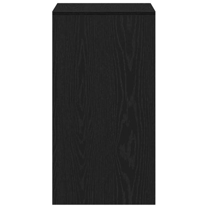 Sminkbord med låda Svart ek 60 x 40 x 75 cm Konstruerat trä