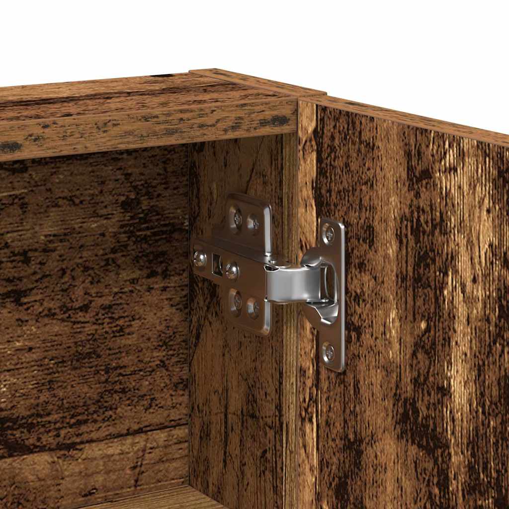 Sminkbord med låda Gammalt trä 80 x 35 x 132 cm Konstruerat trä