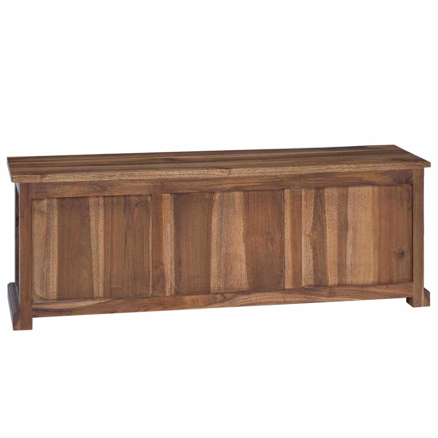 TV-bänk med låda Naturfärg 110 x 30 x 40 cm Massivt teakträ
