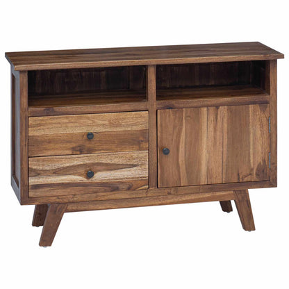 Sideboard med låda Naturfärg 100 x 30 x 68 cm Massivt teakträ