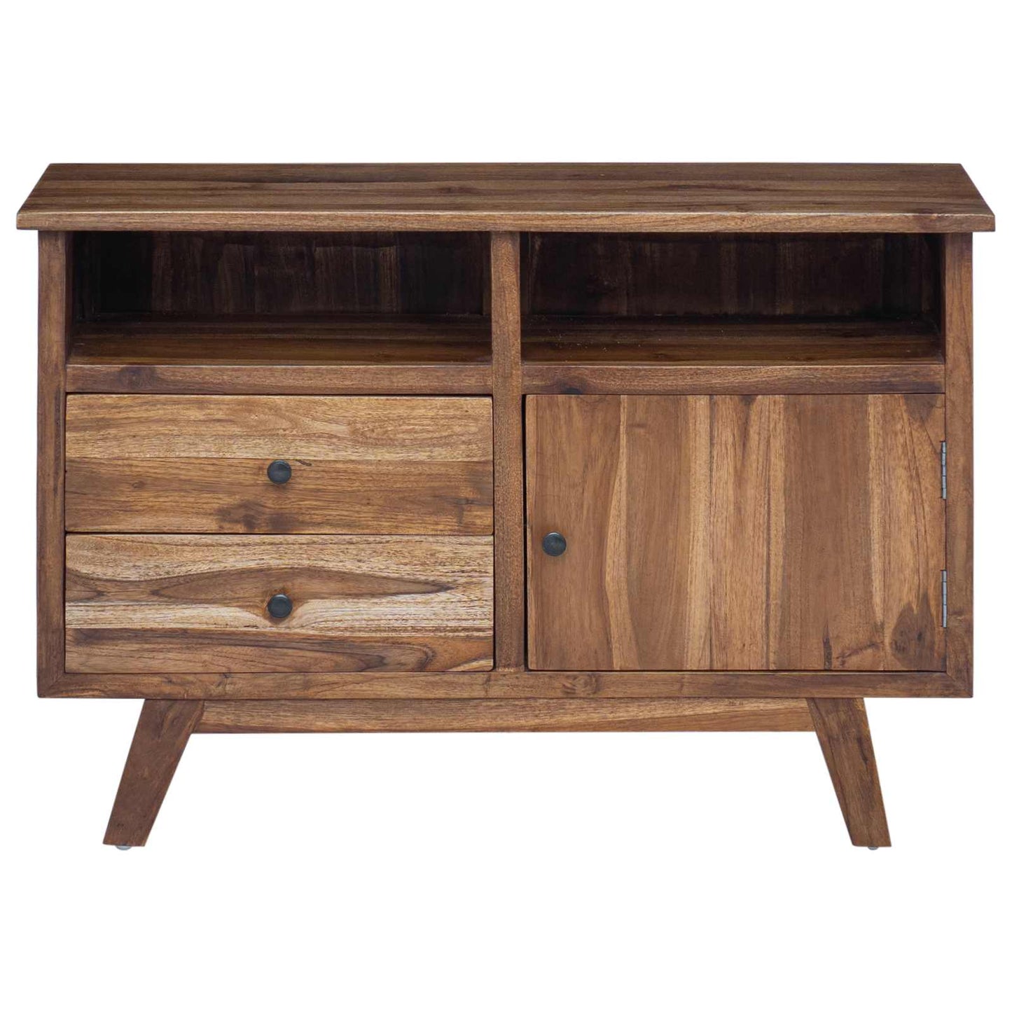 Sideboard med låda Naturfärg 100 x 30 x 68 cm Massivt teakträ