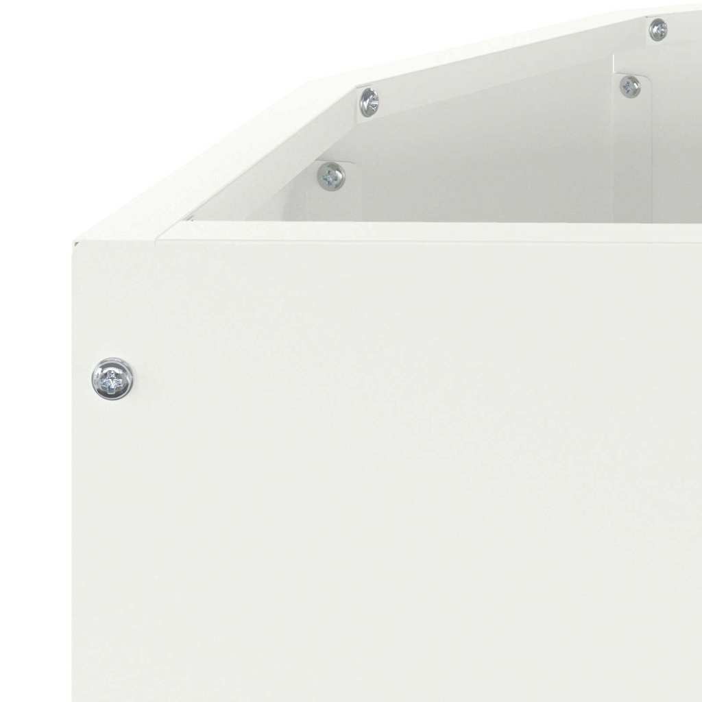 Utomhus Blomkruka Metall Vit 90 x 45 x 35 cm Stål