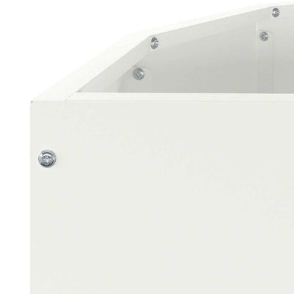 Utomhus Blomkruka Metall Vit 90 x 45 x 35 cm Stål