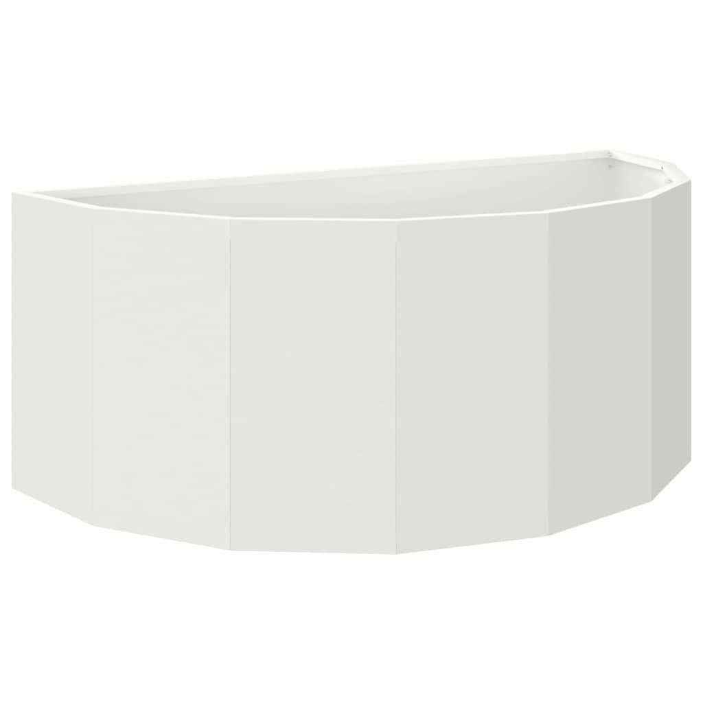 Utomhus Blomkruka Metall Vit 90 x 45 x 35 cm Stål