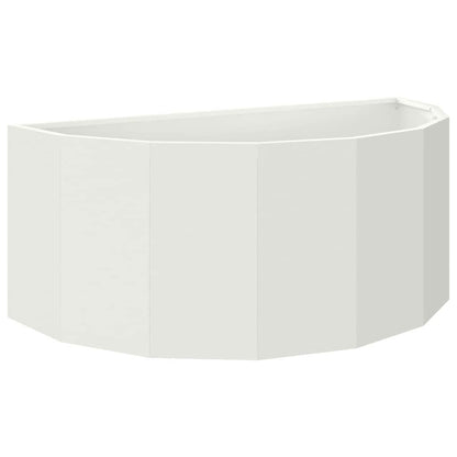 Utomhus Blomkruka Metall Vit 90 x 45 x 35 cm Stål