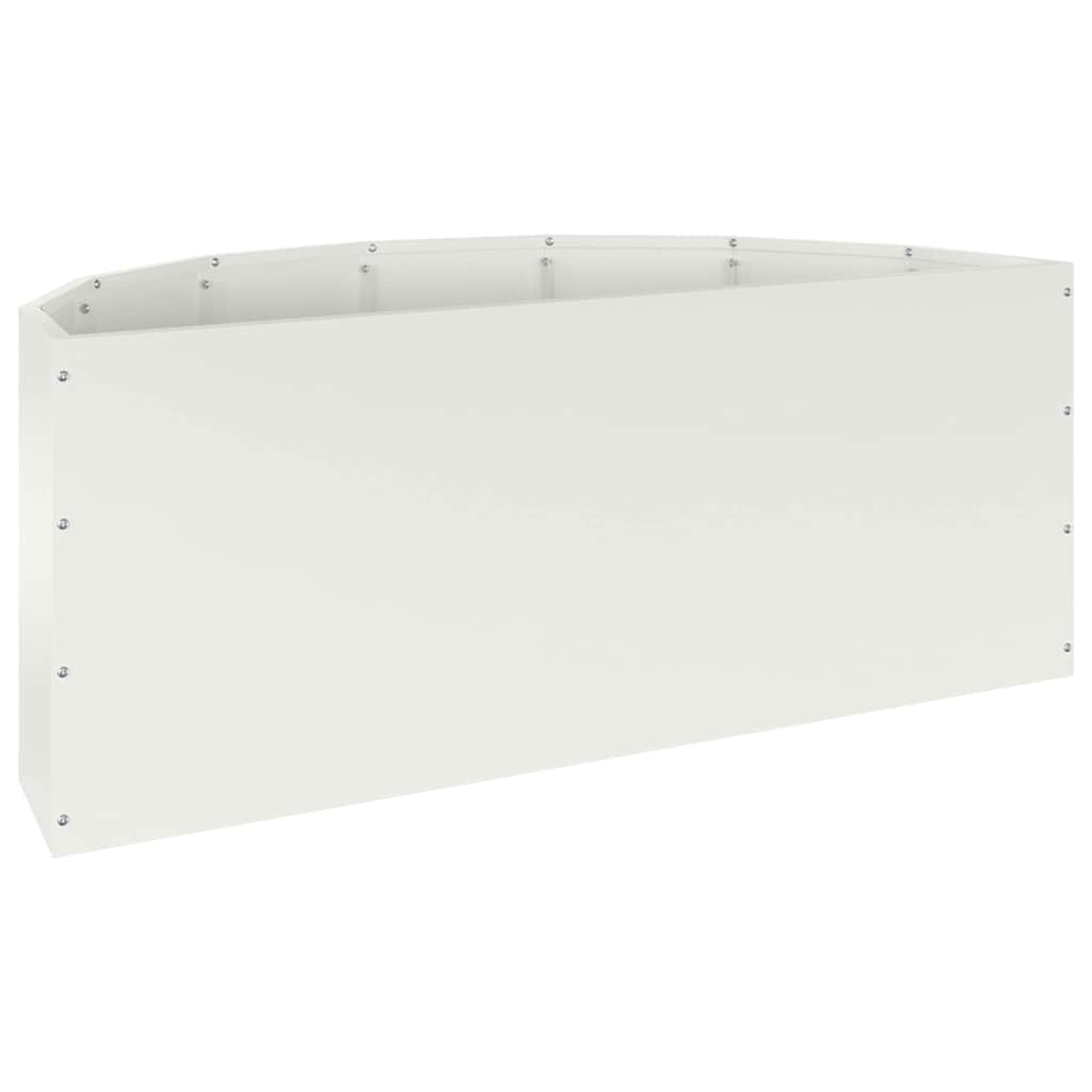 Utomhus Blomkruka Metall Vit 90 x 45 x 35 cm Stål