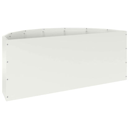 Utomhus Blomkruka Metall Vit 90 x 45 x 35 cm Stål