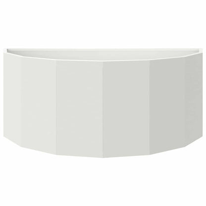 Utomhus Blomkruka Metall Vit 90 x 45 x 35 cm Stål