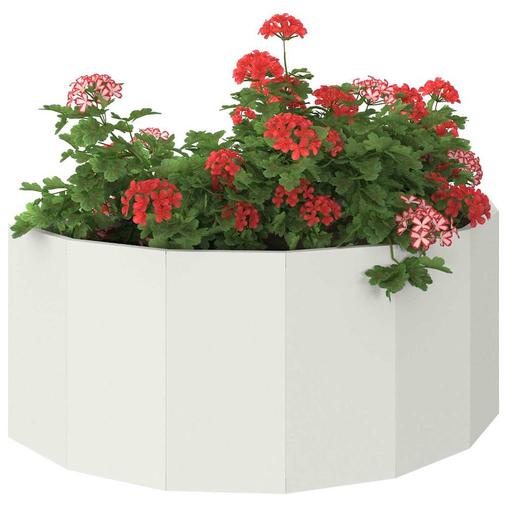 Utomhus Blomkruka Metall Vit 90 x 45 x 35 cm Stål