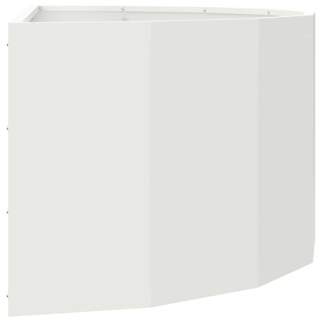 Utomhus Blomkruka Metall Vit 90 x 45 x 35 cm Stål