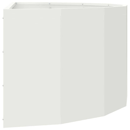 Utomhus Blomkruka Metall Vit 90 x 45 x 35 cm Stål