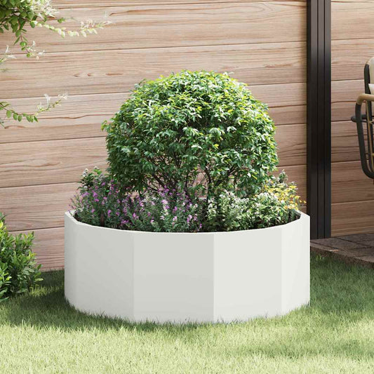Utomhus Blomkruka Metall Vit 90 x 90 x 35 cm Stål
