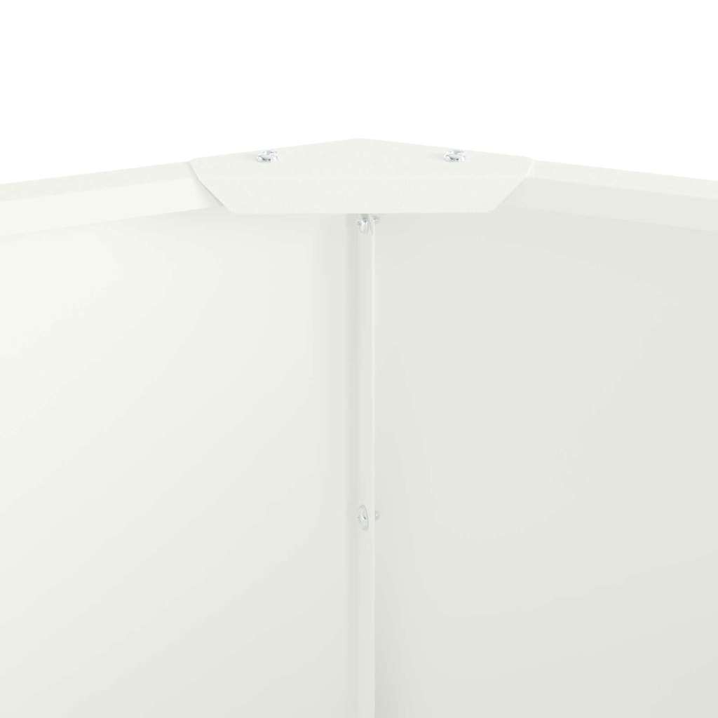 Utomhus Blomkruka Metall Vit 60 x 60 x 35 cm Stål