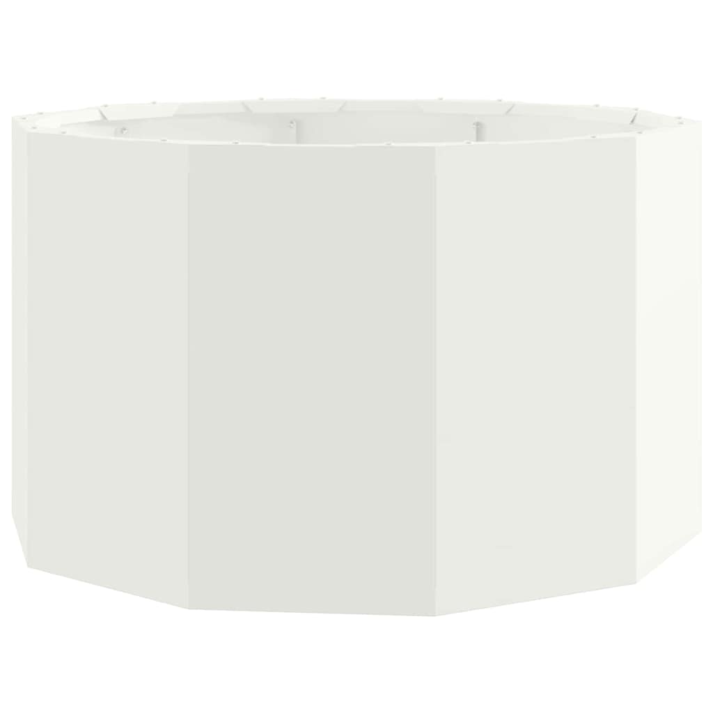 Utomhus Blomkruka Metall Vit 60 x 60 x 35 cm Stål
