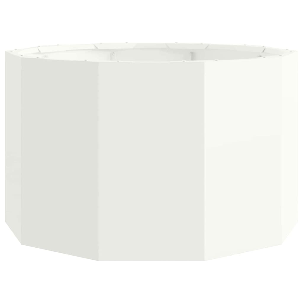 Utomhus Blomkruka Metall Vit 60 x 60 x 35 cm Stål