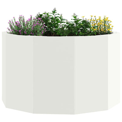 Utomhus Blomkruka Metall Vit 60 x 60 x 35 cm Stål