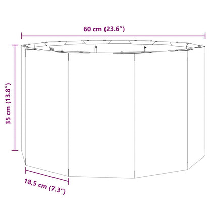Utomhus Blomkruka Metall Vit 60 x 60 x 35 cm Stål