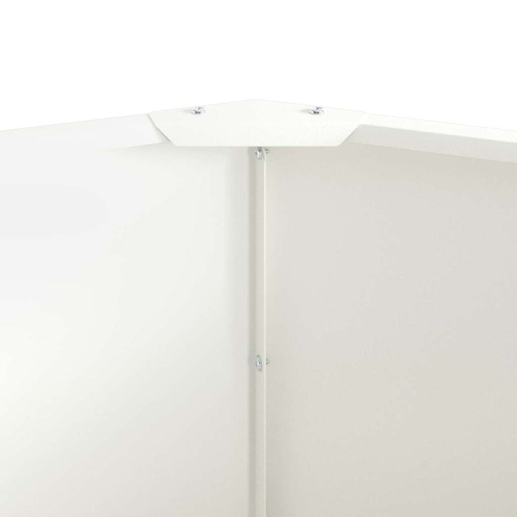 Utomhus Blomkruka Metall Vit 60 x 60 x 50 cm Stål