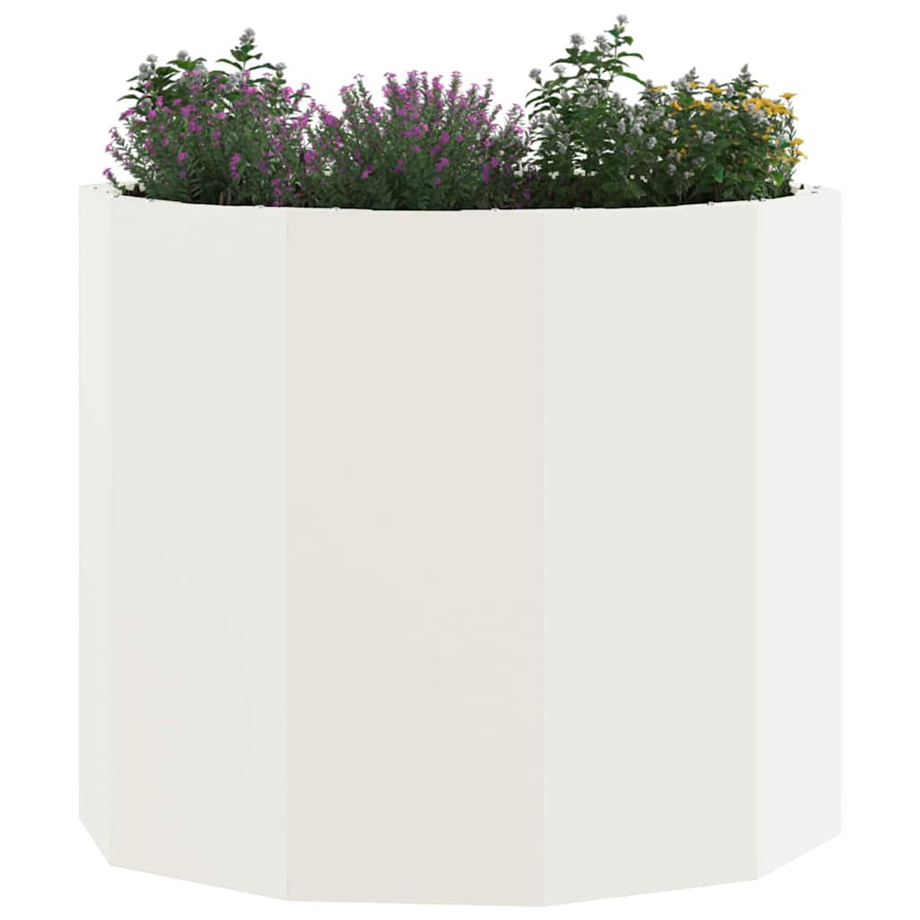 Utomhus Blomkruka Metall Vit 60 x 60 x 50 cm Stål