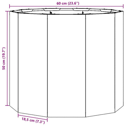 Utomhus Blomkruka Metall Vit 60 x 60 x 50 cm Stål