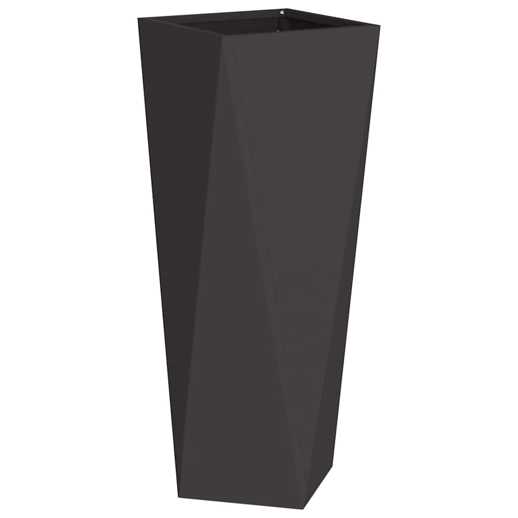Utomhus Blomkruka Metall 2 pcs Svart 30 x 30 x 75 cm Stål