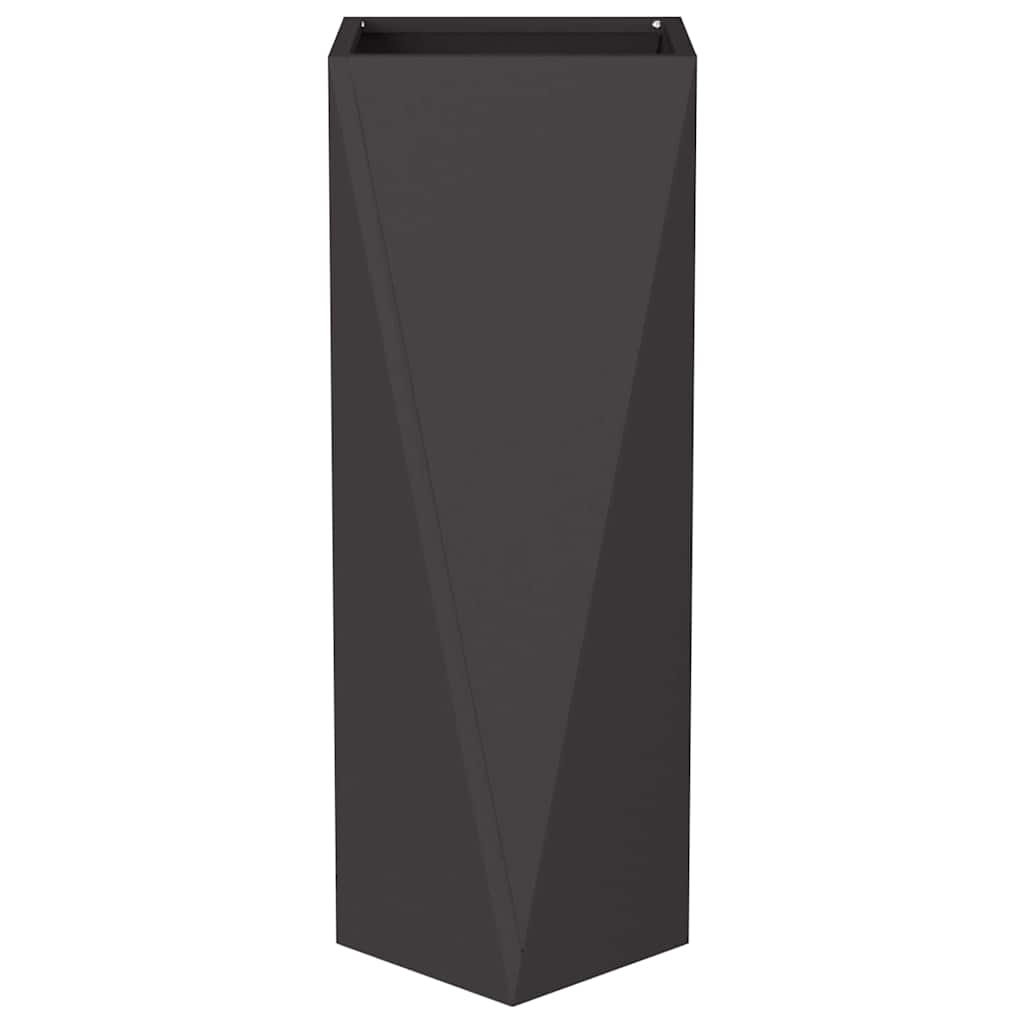 Utomhus Blomkruka Metall 2 pcs Svart 30 x 30 x 75 cm Stål