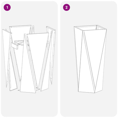 Utomhus Blomkruka Metall 2 pcs Antracit 30 x 30 x 75 cm Stål