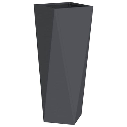 Utomhus Blomkruka Metall 2 pcs Antracit 30 x 30 x 75 cm Stål