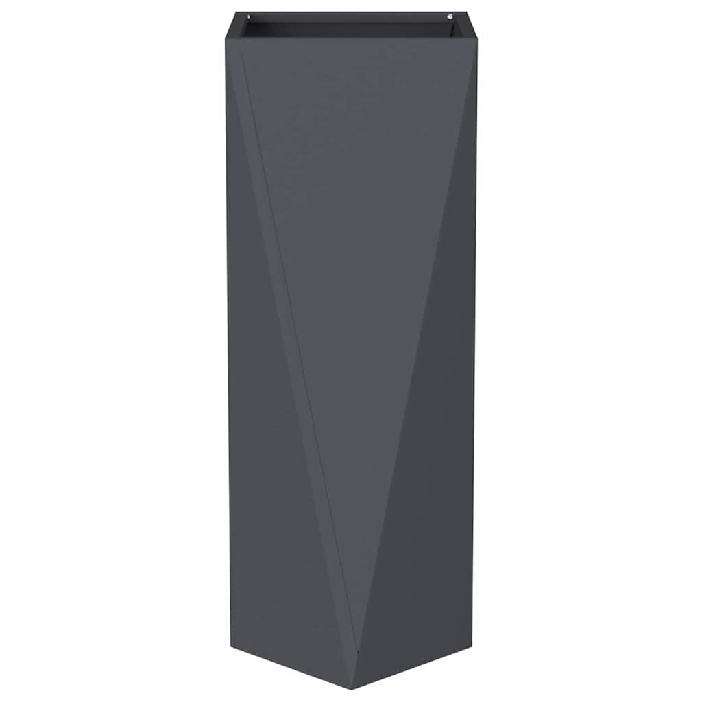 Utomhus Blomkruka Metall 2 pcs Antracit 30 x 30 x 75 cm Stål