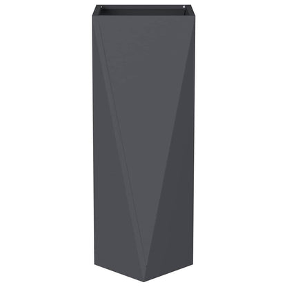 Utomhus Blomkruka Metall 2 pcs Antracit 30 x 30 x 75 cm Stål