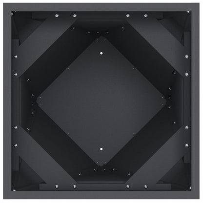 Utomhus Blomkruka Metall 2 pcs Antracit 30 x 30 x 75 cm Stål