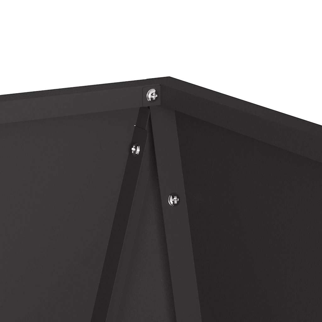 Utomhus Blomkruka Metall 2 pcs Svart 40 x 40 x 75 cm Stål