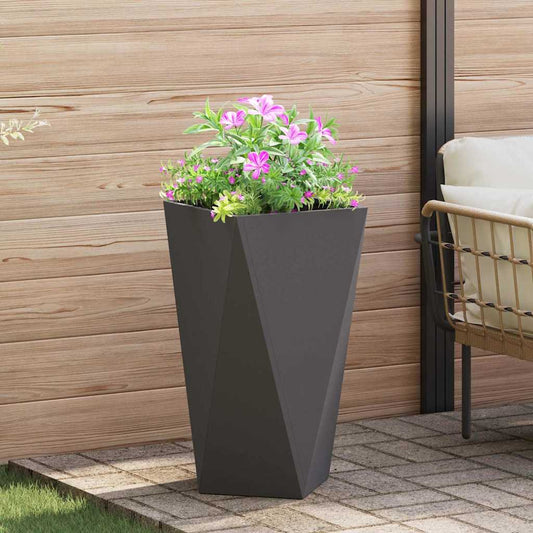 Utomhus Blomkruka Metall 2 pcs Svart 40 x 40 x 75 cm Stål