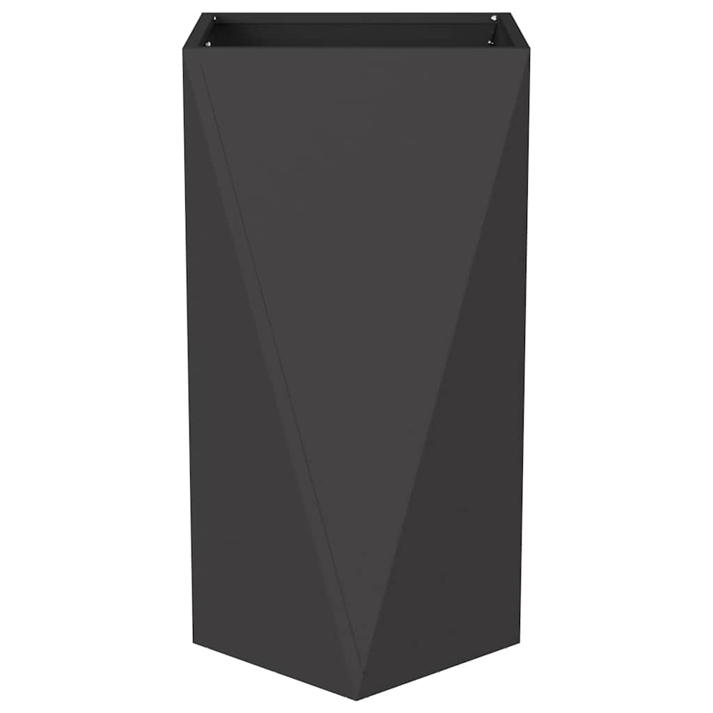 Utomhus Blomkruka Metall 2 pcs Svart 40 x 40 x 75 cm Stål