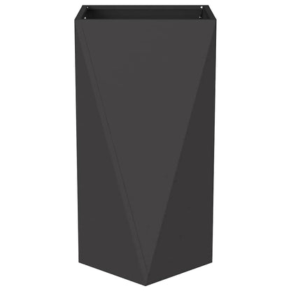 Utomhus Blomkruka Metall 2 pcs Svart 40 x 40 x 75 cm Stål
