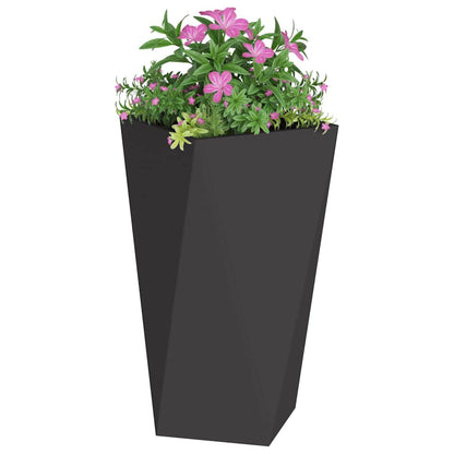 Utomhus Blomkruka Metall 2 pcs Svart 40 x 40 x 75 cm Stål