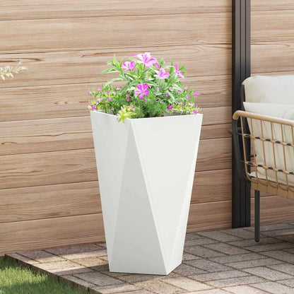 Utomhus Blomkruka Metall 2 pcs Vit 40 x 40 x 75 cm Stål