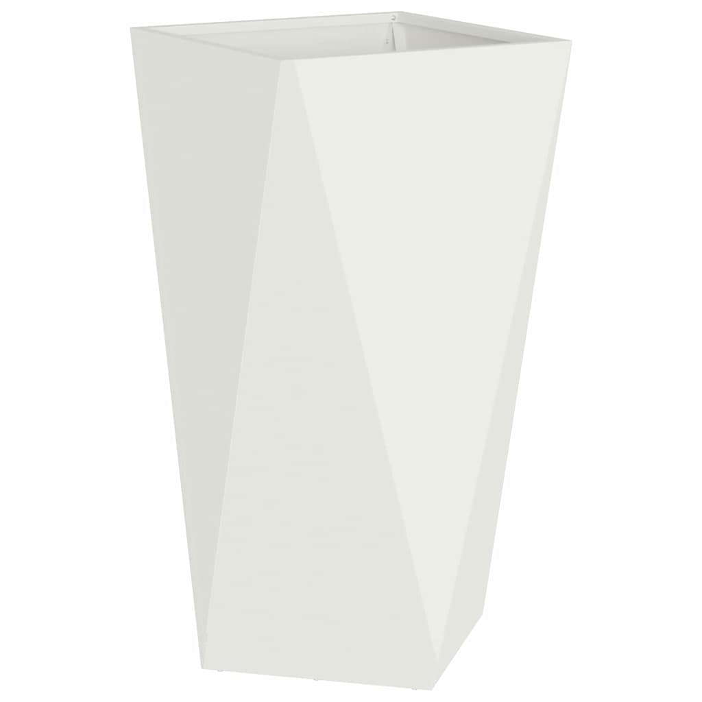 Utomhus Blomkruka Metall 2 pcs Vit 40 x 40 x 75 cm Stål