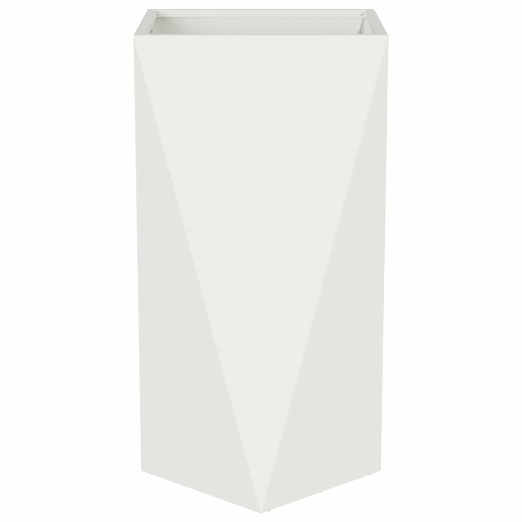 Utomhus Blomkruka Metall 2 pcs Vit 40 x 40 x 75 cm Stål
