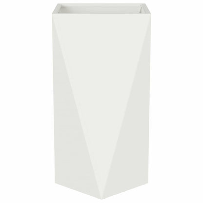 Utomhus Blomkruka Metall 2 pcs Vit 40 x 40 x 75 cm Stål