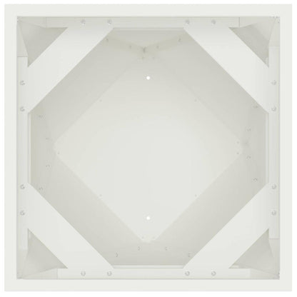 Utomhus Blomkruka Metall 2 pcs Vit 40 x 40 x 75 cm Stål