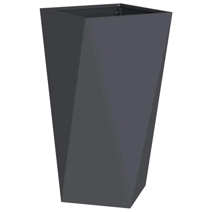 Utomhus Blomkruka Metall 2 pcs Antracit 40 x 40 x 75 cm Stål