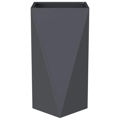Utomhus Blomkruka Metall 2 pcs Antracit 40 x 40 x 75 cm Stål
