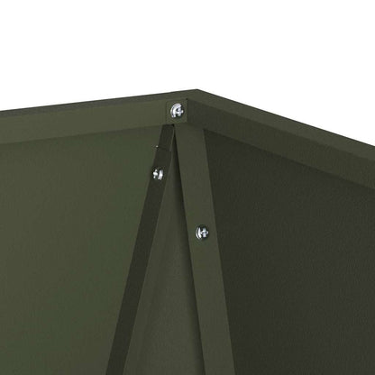 Utomhus Blomkruka Metall 2 pcs Olivgrön 40 x 40 x 75 cm Stål