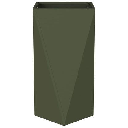 Utomhus Blomkruka Metall 2 pcs Olivgrön 40 x 40 x 75 cm Stål