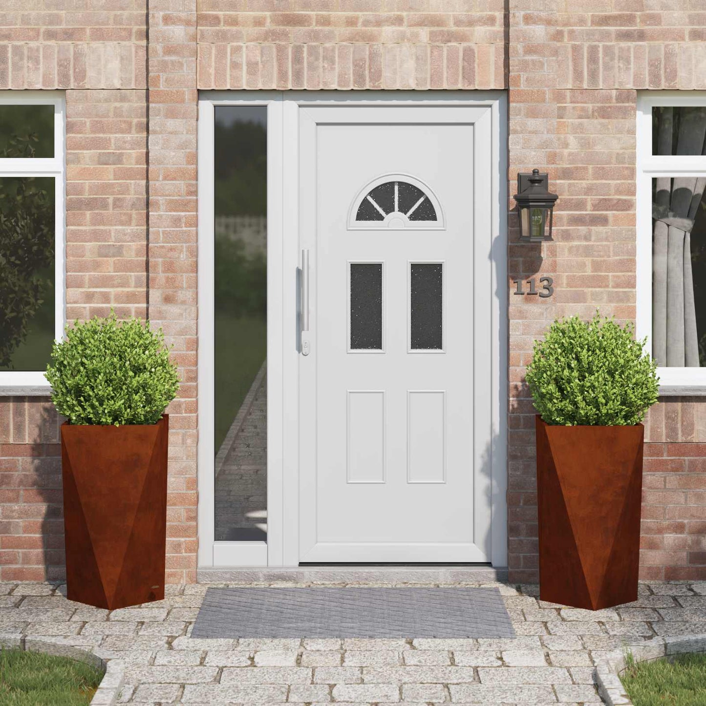 Utomhus Blomkruka Metall 2 pcs Rostig 40 x 40 x 75 cm