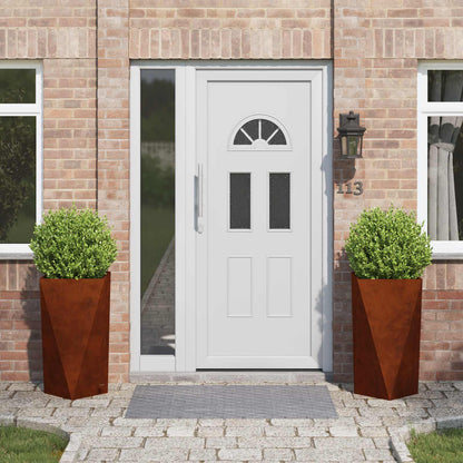 Utomhus Blomkruka Metall 2 pcs Rostig 40 x 40 x 75 cm