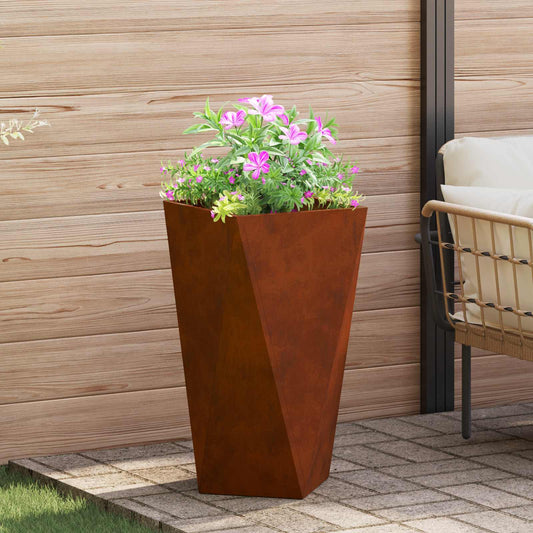 Utomhus Blomkruka Metall 2 pcs Rostig 40 x 40 x 75 cm